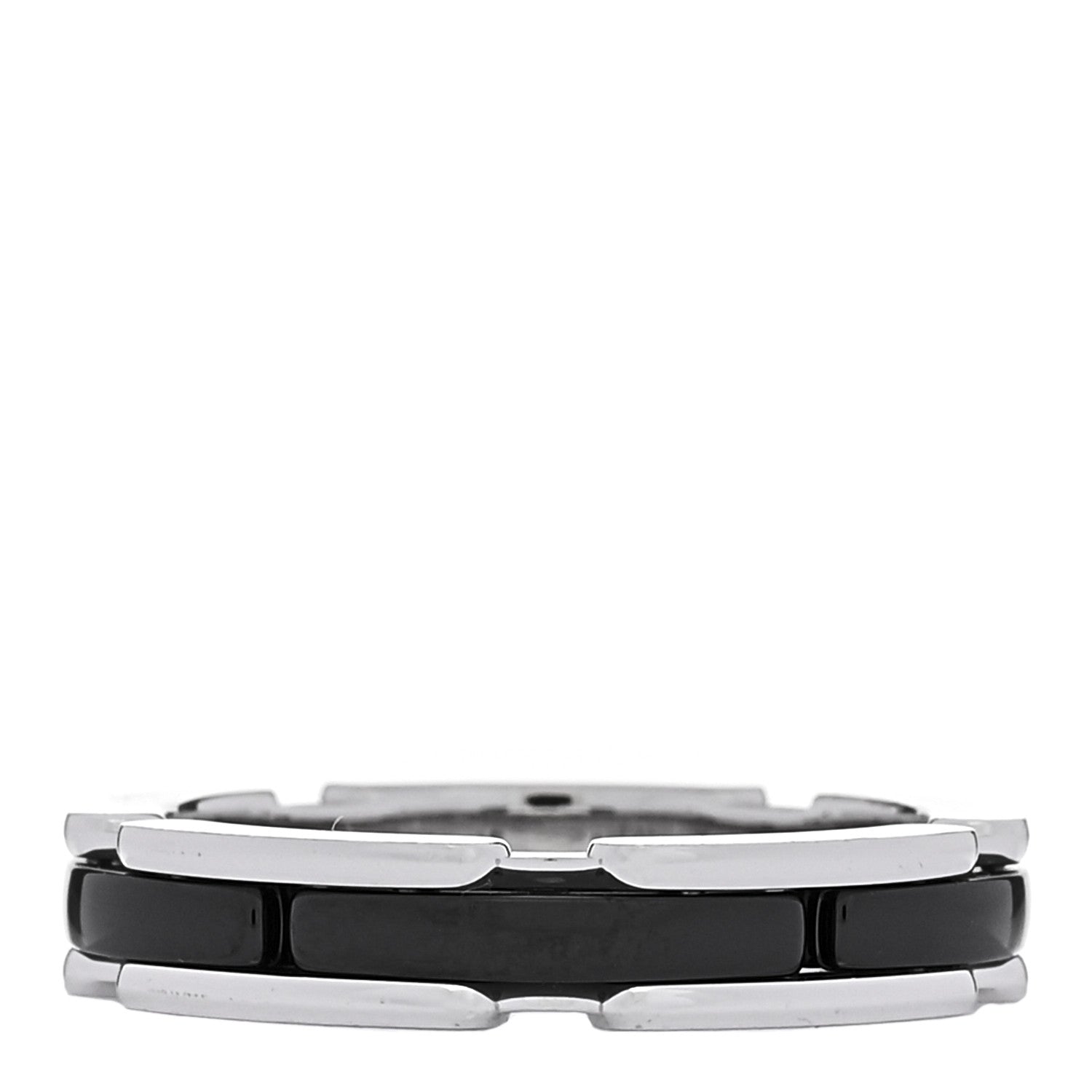 18K White Gold Black Ceramic Small Ultra Ring 59 8.75