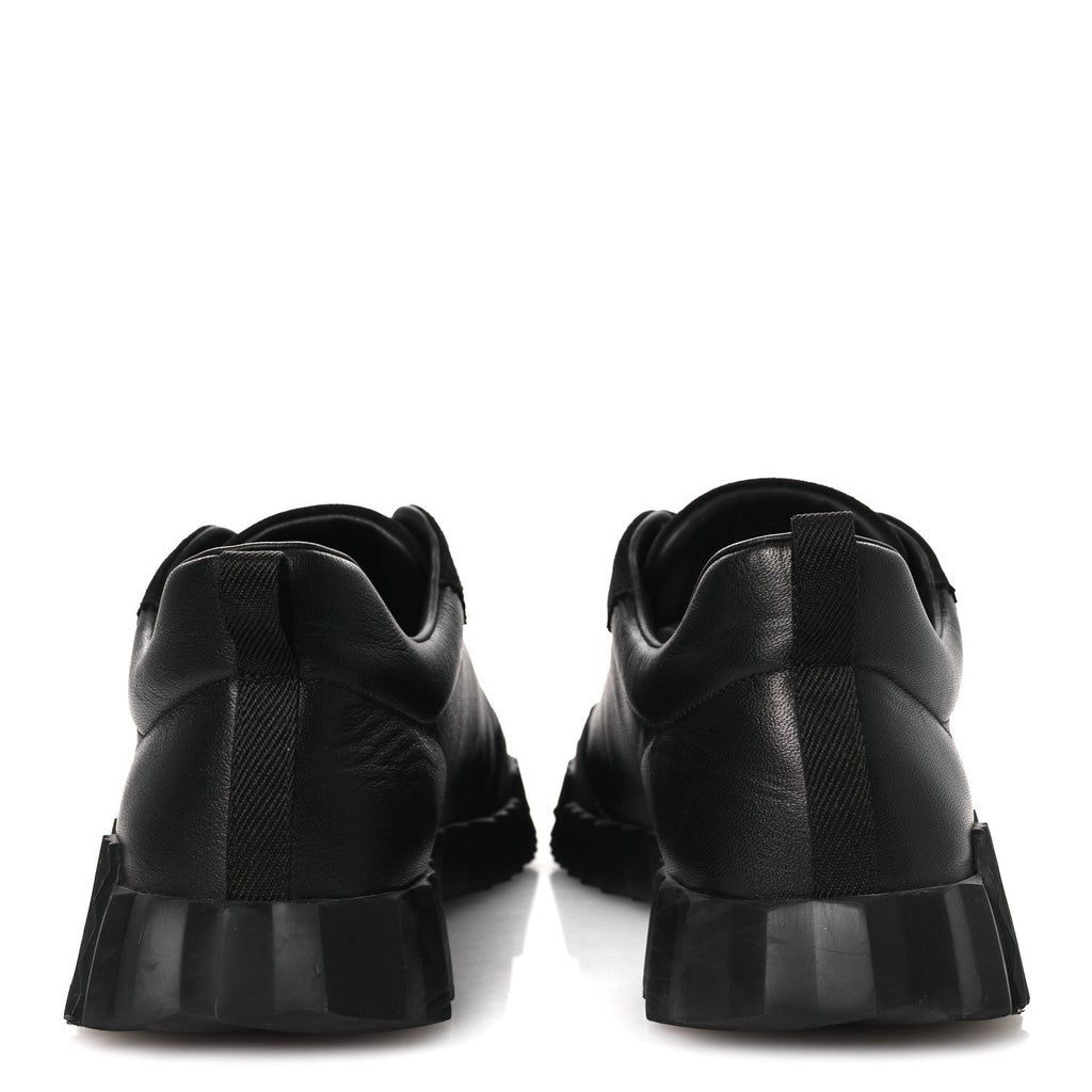 Goatskin Suede Goatskin Mens Bouncing Sneakers 43.5 Black