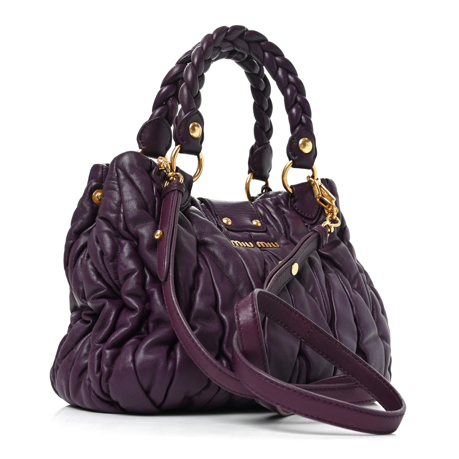 Nappa Matelasse Lux Coffer Bag Purple