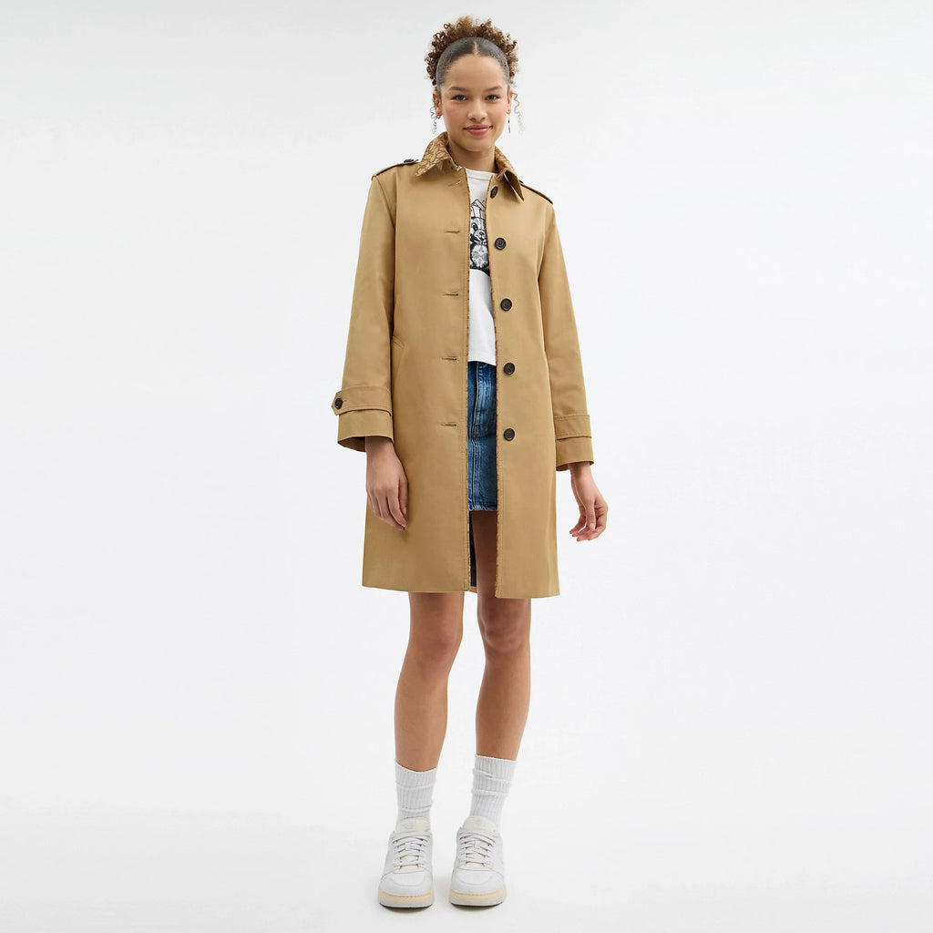 Coach Outlet Trench With Signature Piping