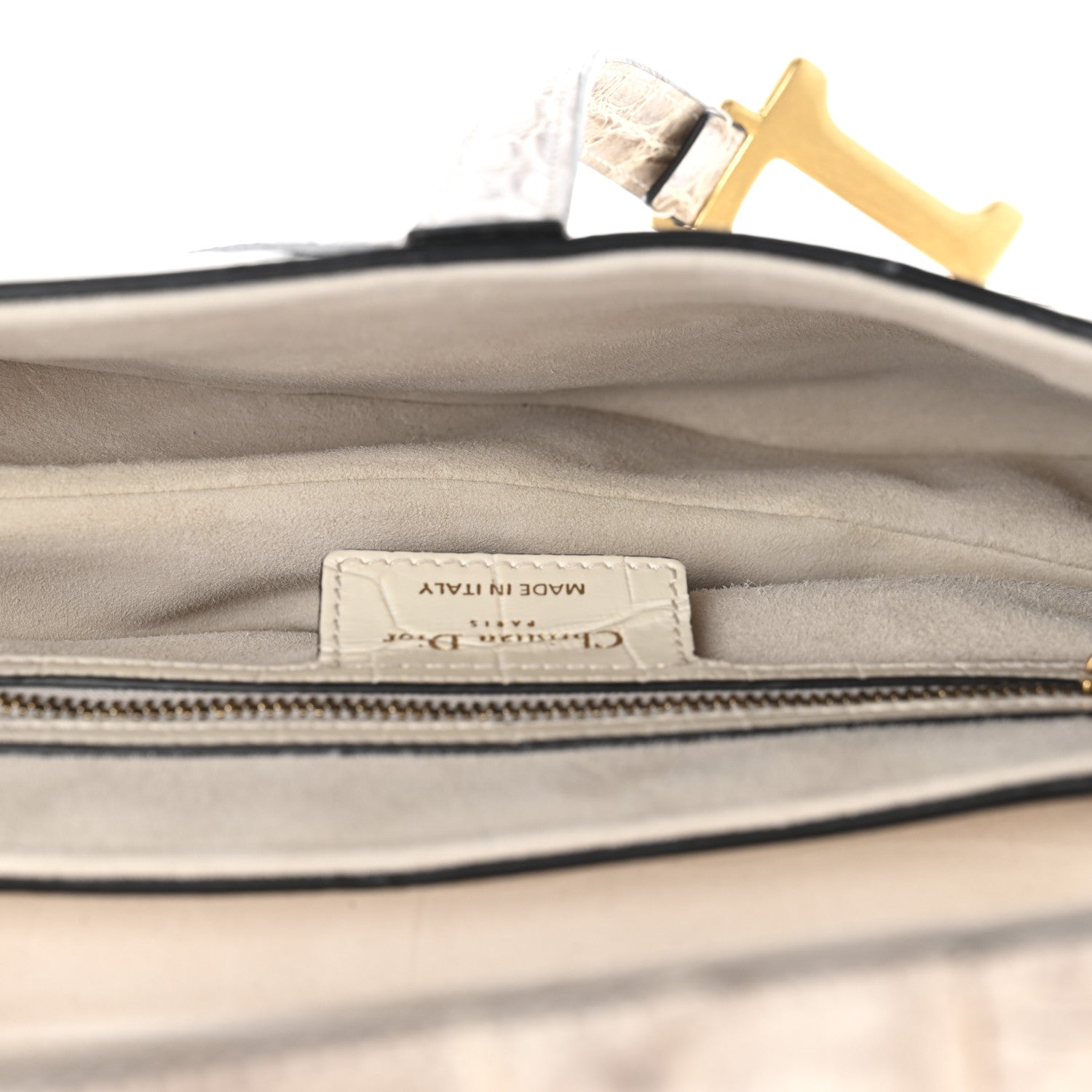 Niloticus Crocodile Himalaya Saddle Bag Latte