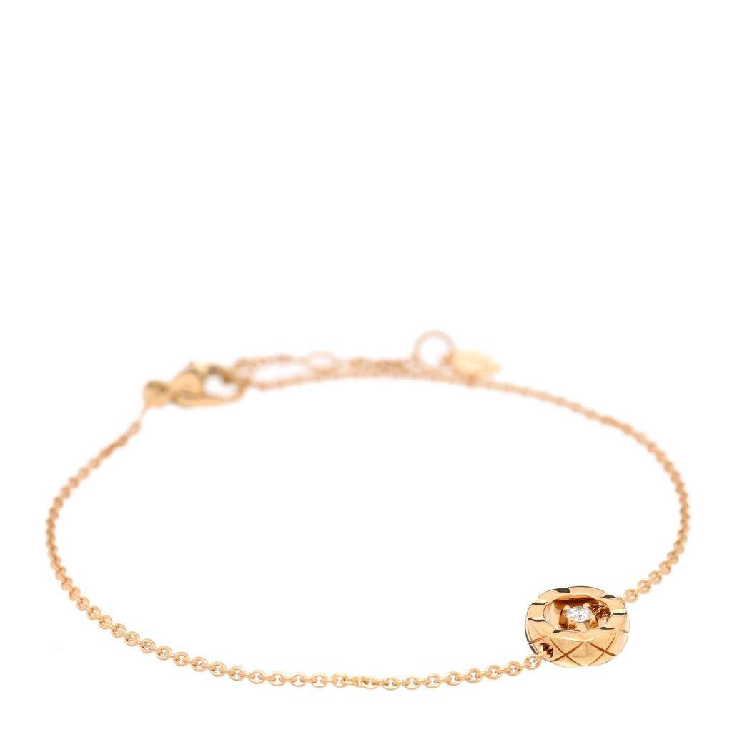 18K Yellow Gold Diamond Coco Crush Station Bracelet