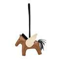 Milo Lambskin Grigri Rodeo Pegase Horse Bag Charm MM Sesame Black Nata