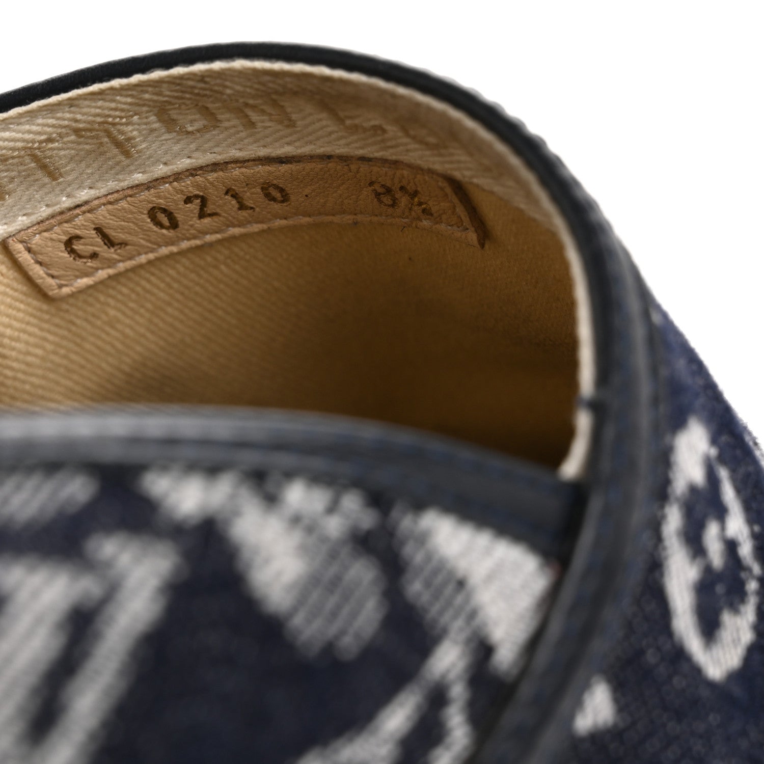 Monogram Denim Espadrille Flats 8.5 Blue