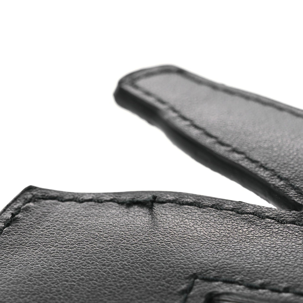 Calfskin Hoodie Trick Bag Charm Grigio