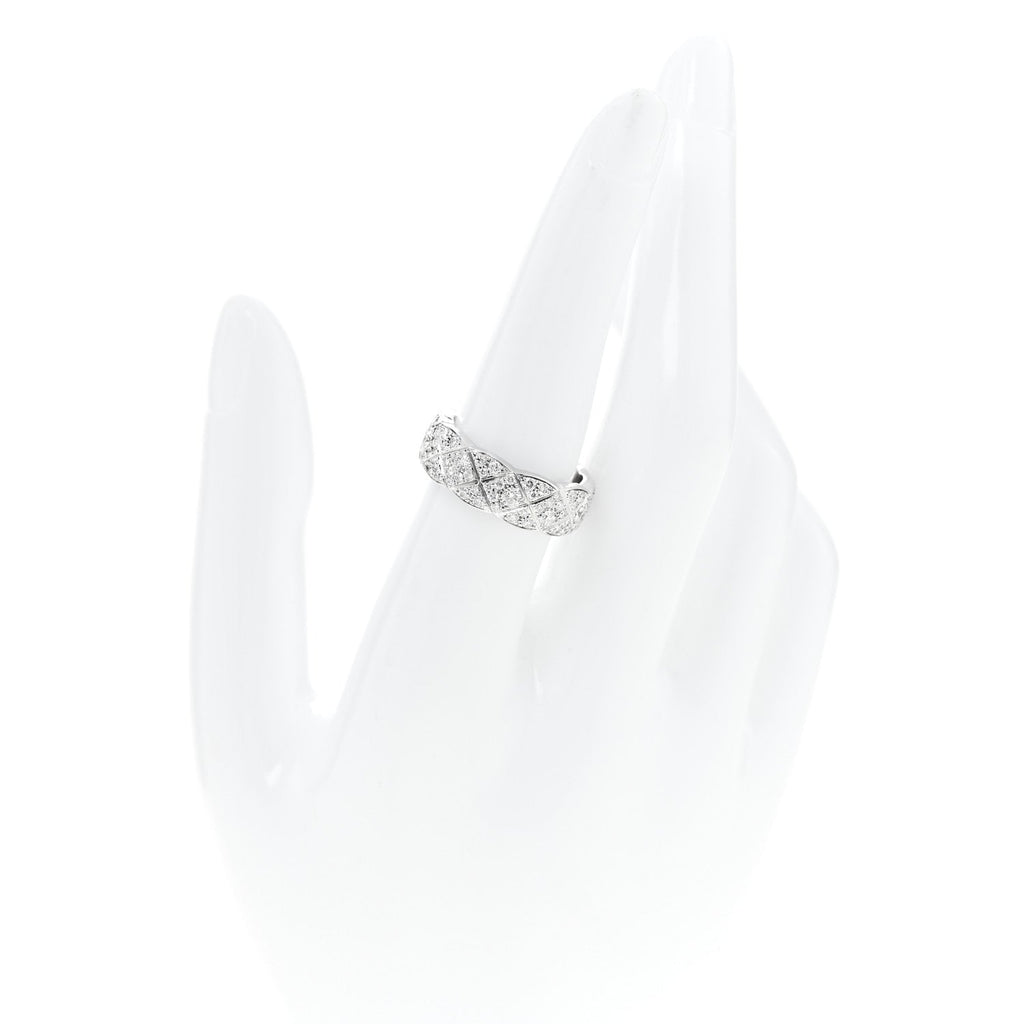 18K White Gold Diamond Small Coco Crush Full Paved Ring 54 7
