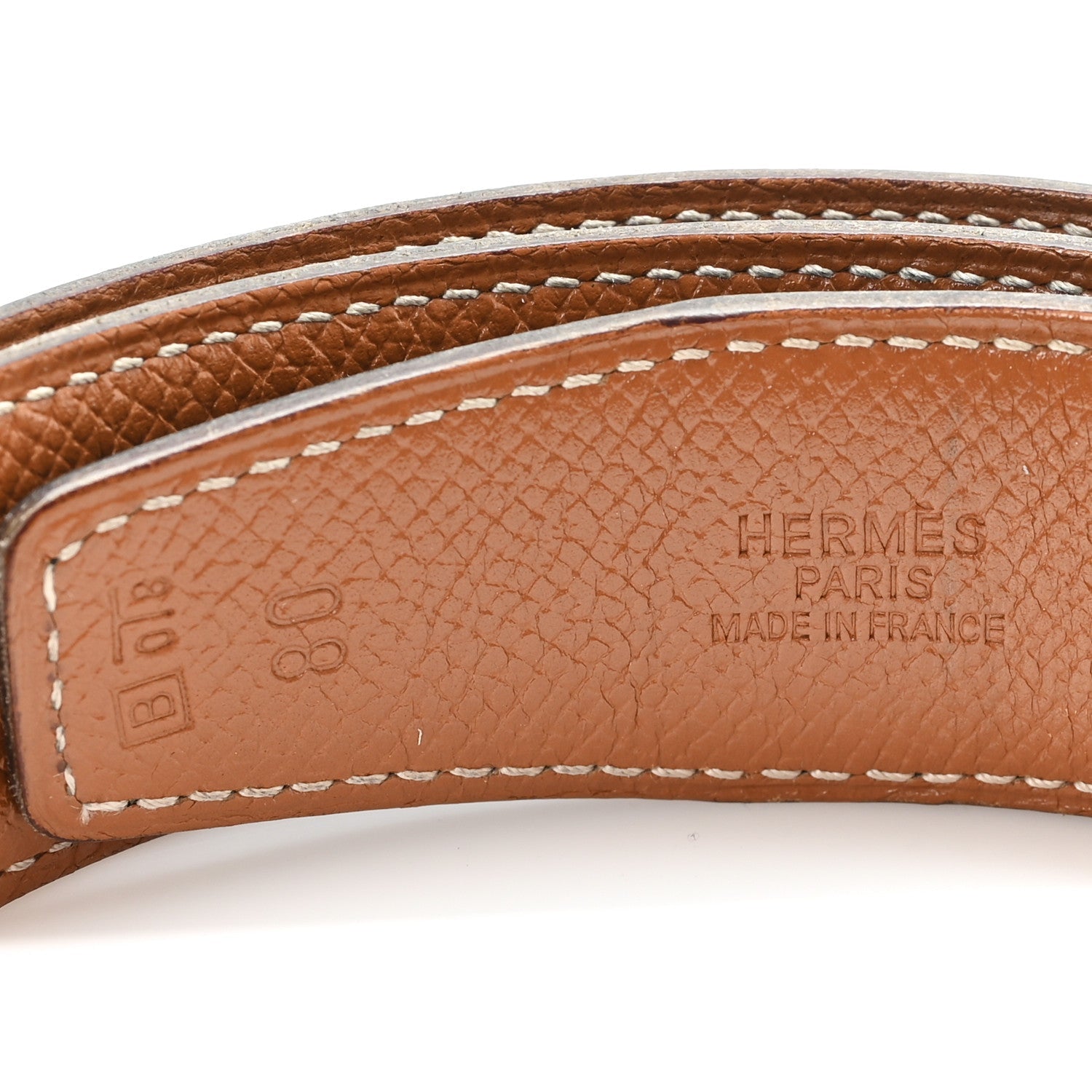 Box Courchevel 32mm H Belt 80 32 Black Gold