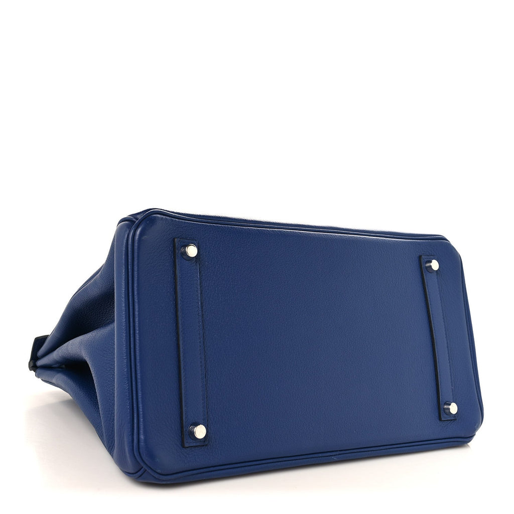 Taurillon Novillo Sea Surf and Fun Birkin 35 Bleu Saphir