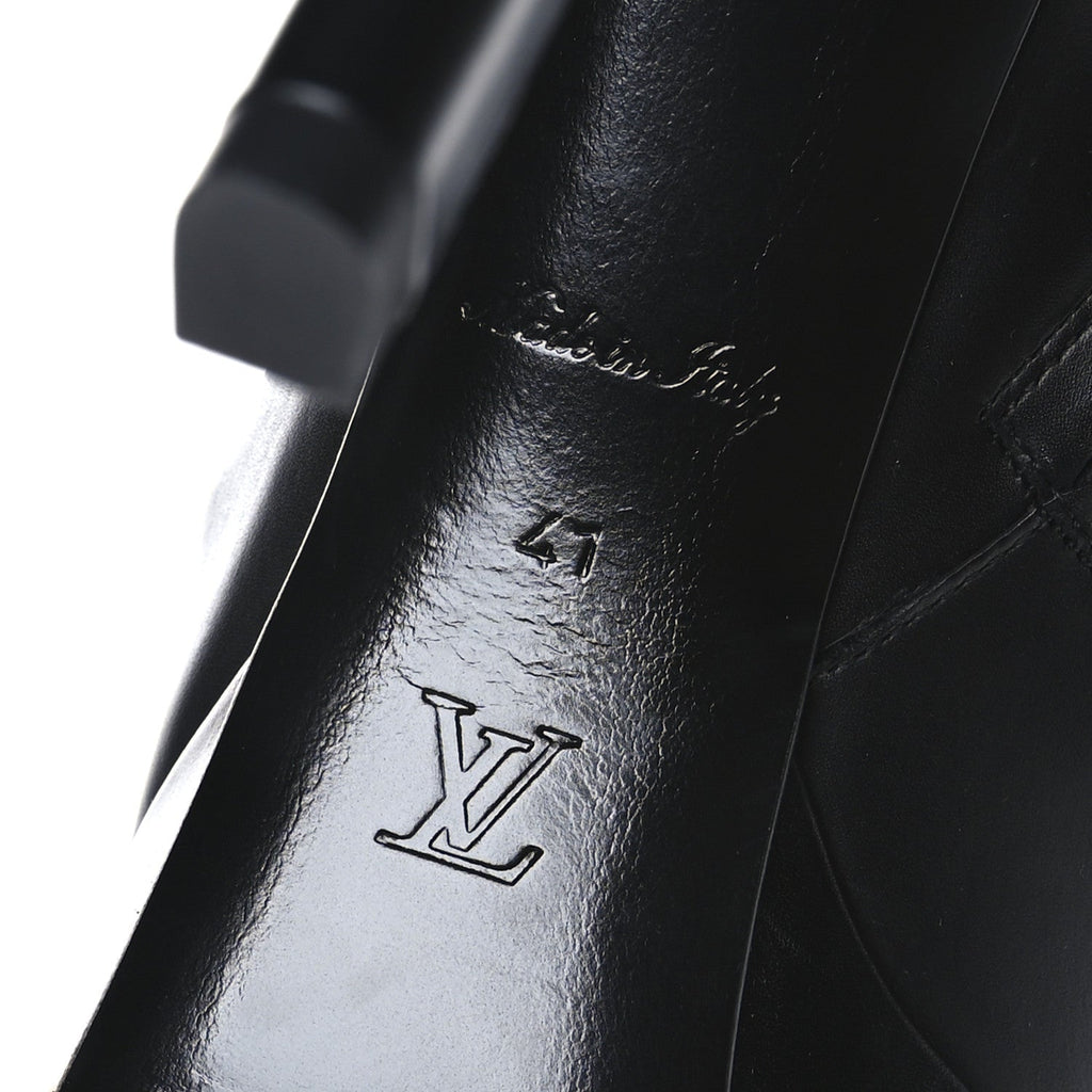 Calfskin LV Roxy Platform Ankle Boots 41 Black