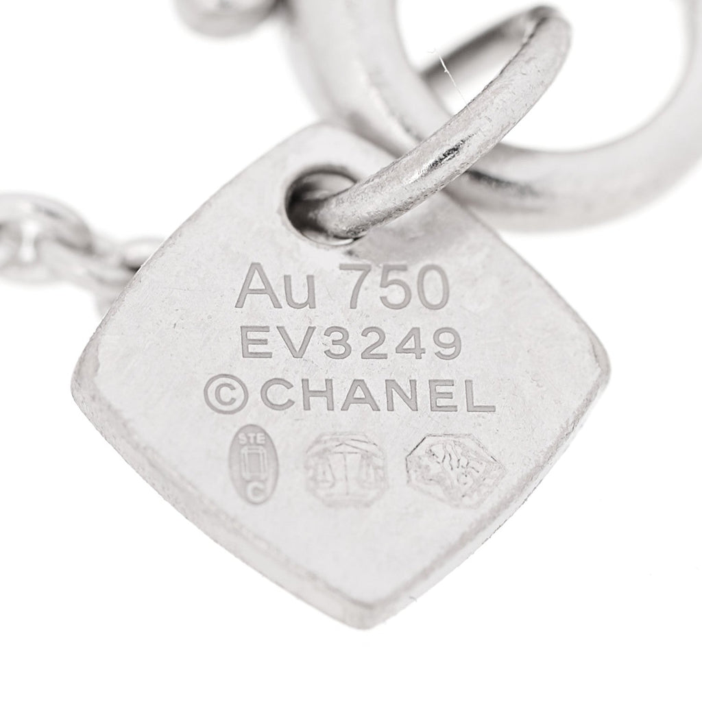 18K White Gold Diamond Coco Crush Station Bracelet
