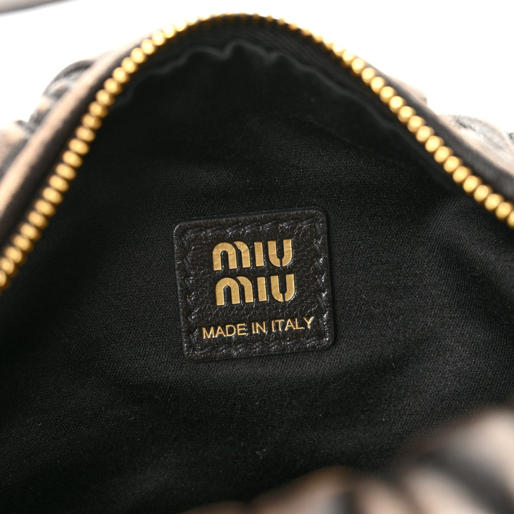 Nappa Matelasse Pouch Sand Coffee