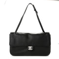 Grained Calfskin Small Souplissimo Maxi Flap Black