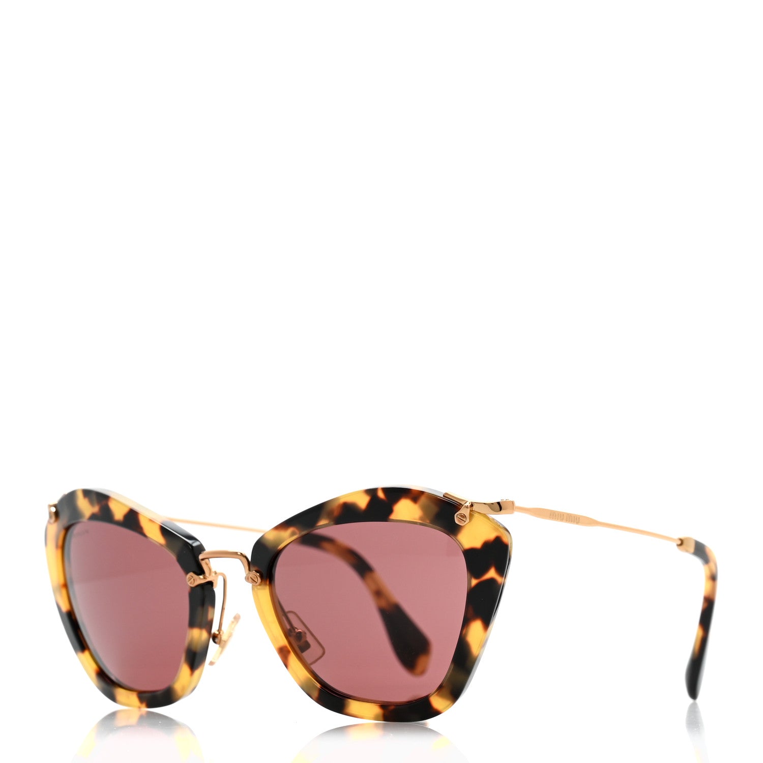 Acetate Metal Cat Eye Sunglasses SMU10N Tortoise