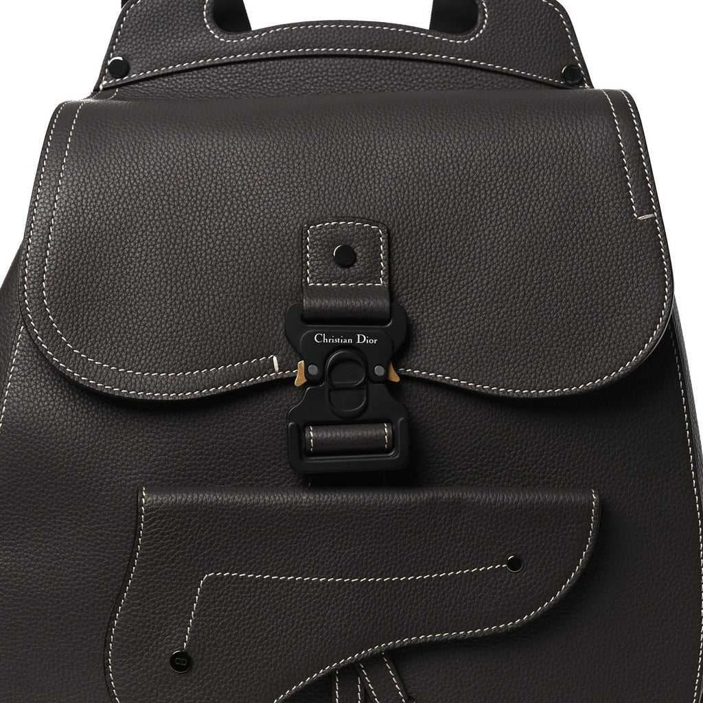 Grained Calfskin Maxi Gallop Sling Bag Grey