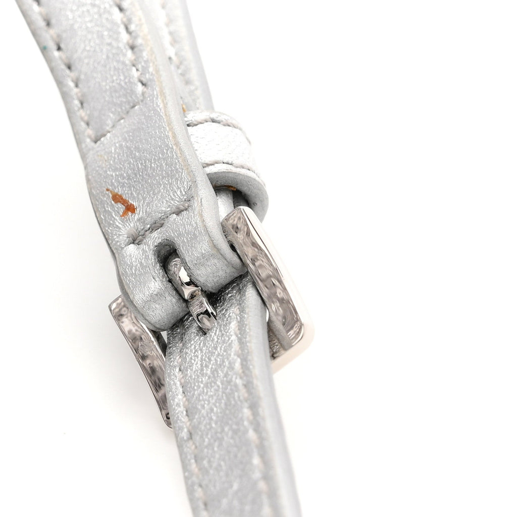 Paillettes Mate Bucket Bag Argento