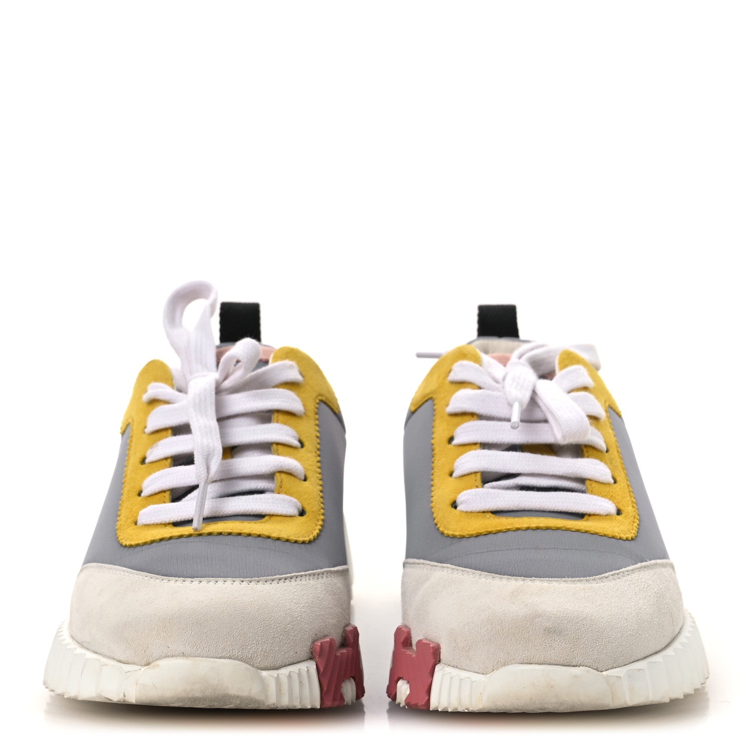 Technical Canvas Suede Goatskin Bouncing Sneakers 36 Gris Multicolor