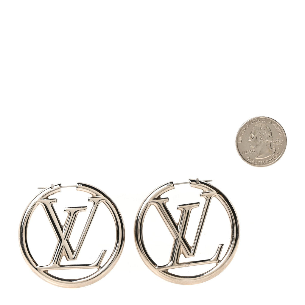 Palladium Louise Hoop Earrings Silver
