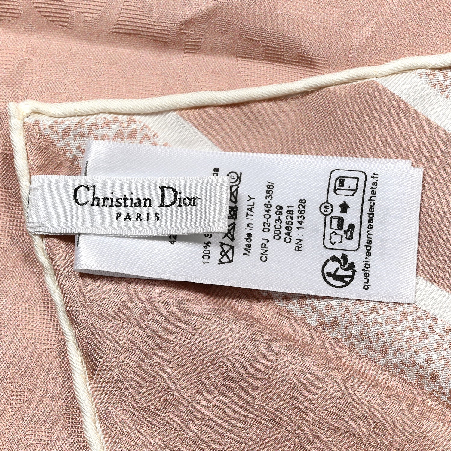 Silk Oblique Scarf Rose