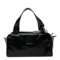 Vitello Lux Bauletto Top Handle Bag Black