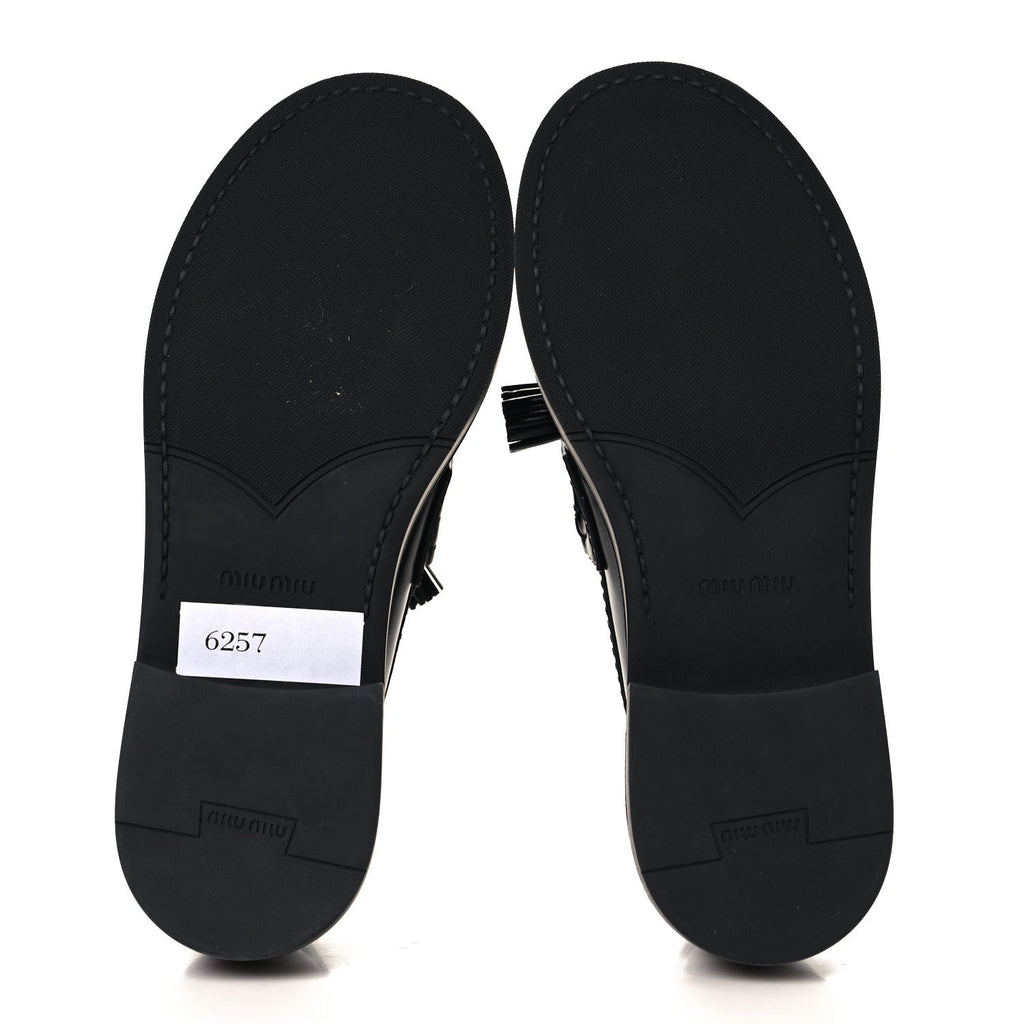 Spazzolato Tassel Loafers 36.5 Black