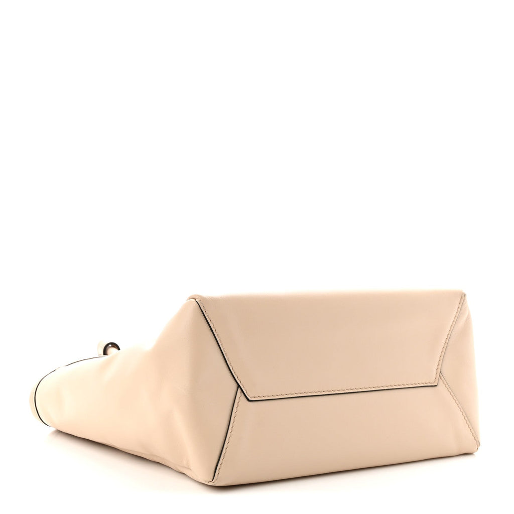 Soft Calf Softy Small Ivy Tote Bag  Travertine Stone