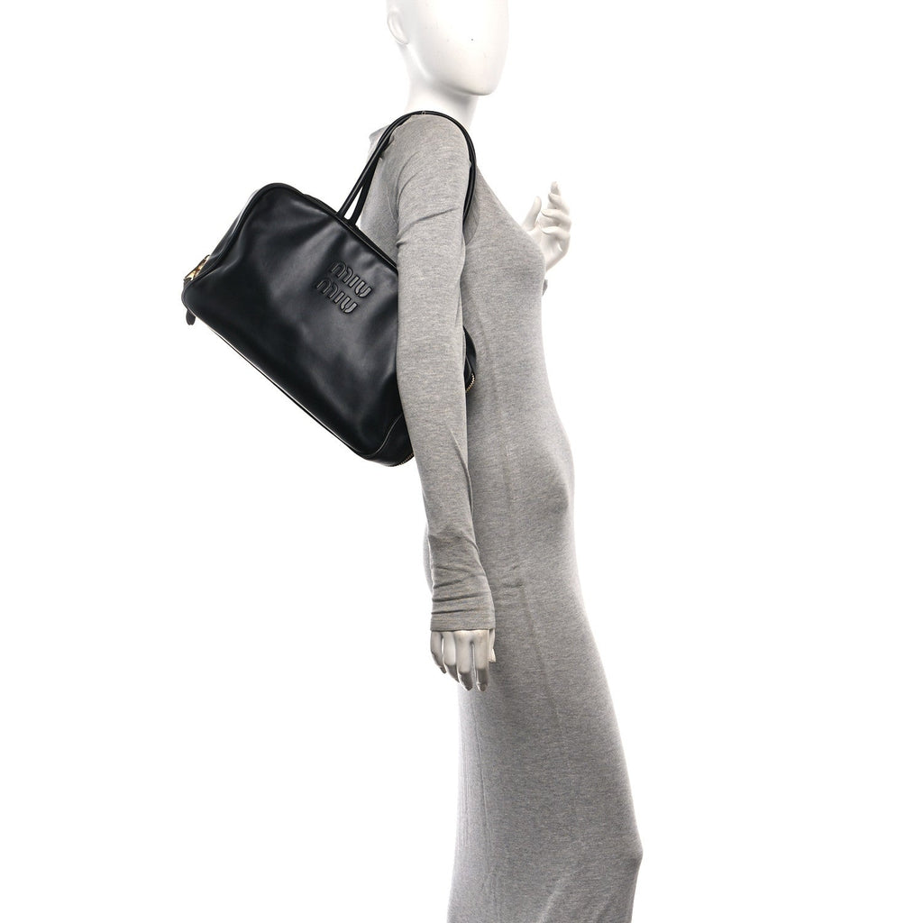 Soft Calf Softy Large Beau Top Handle Bag Black