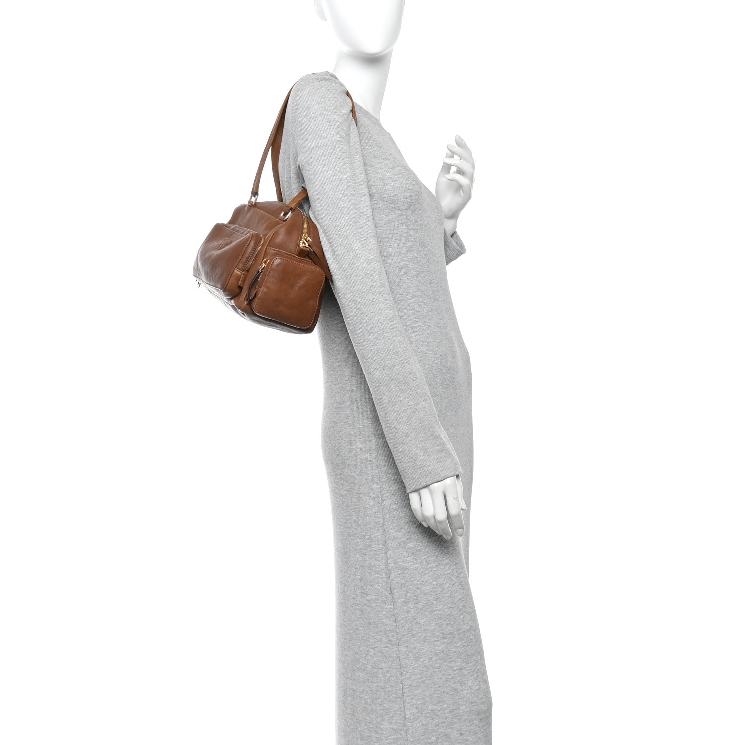 Nappa Aviator Pocket Top Handle Bag Rovere