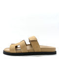 Suede Goatskin Womens Chypre Sandals 39 Beige Lin