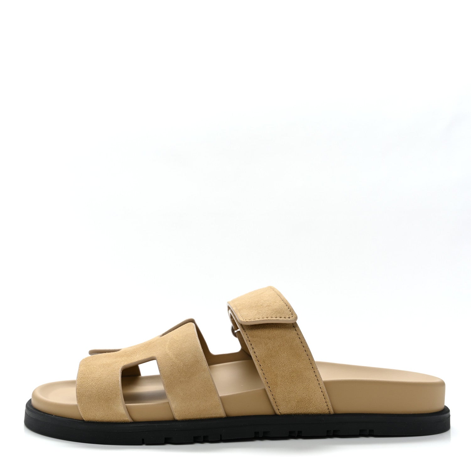 Suede Goatskin Womens Chypre Sandals 39 Beige Lin
