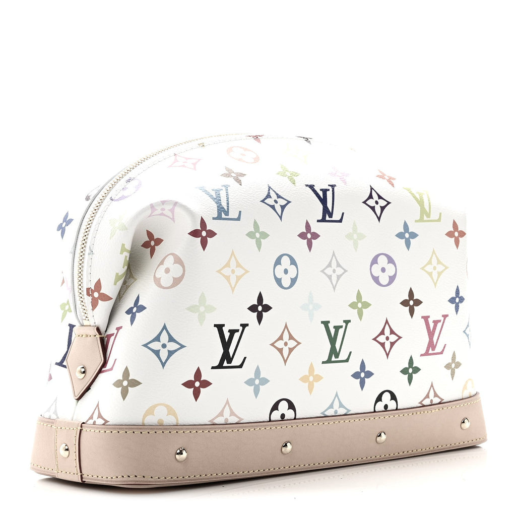 LV x TM Monogram Multicolor Cosmetic Pouch GM White