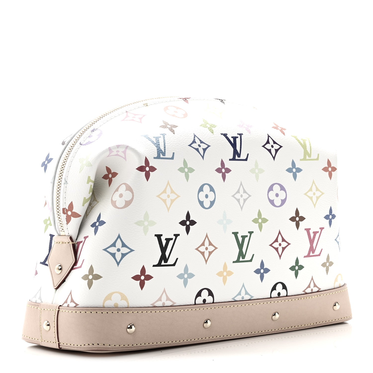 LV x TM Monogram Multicolor Cosmetic Pouch GM White
