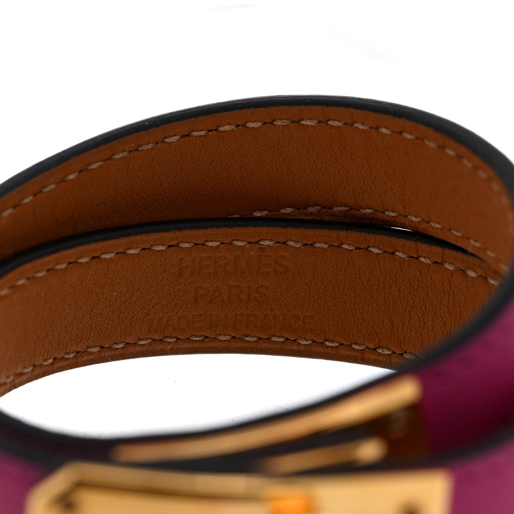 Swift Kelly Double Tour Bracelet T2 Rose Pourpre