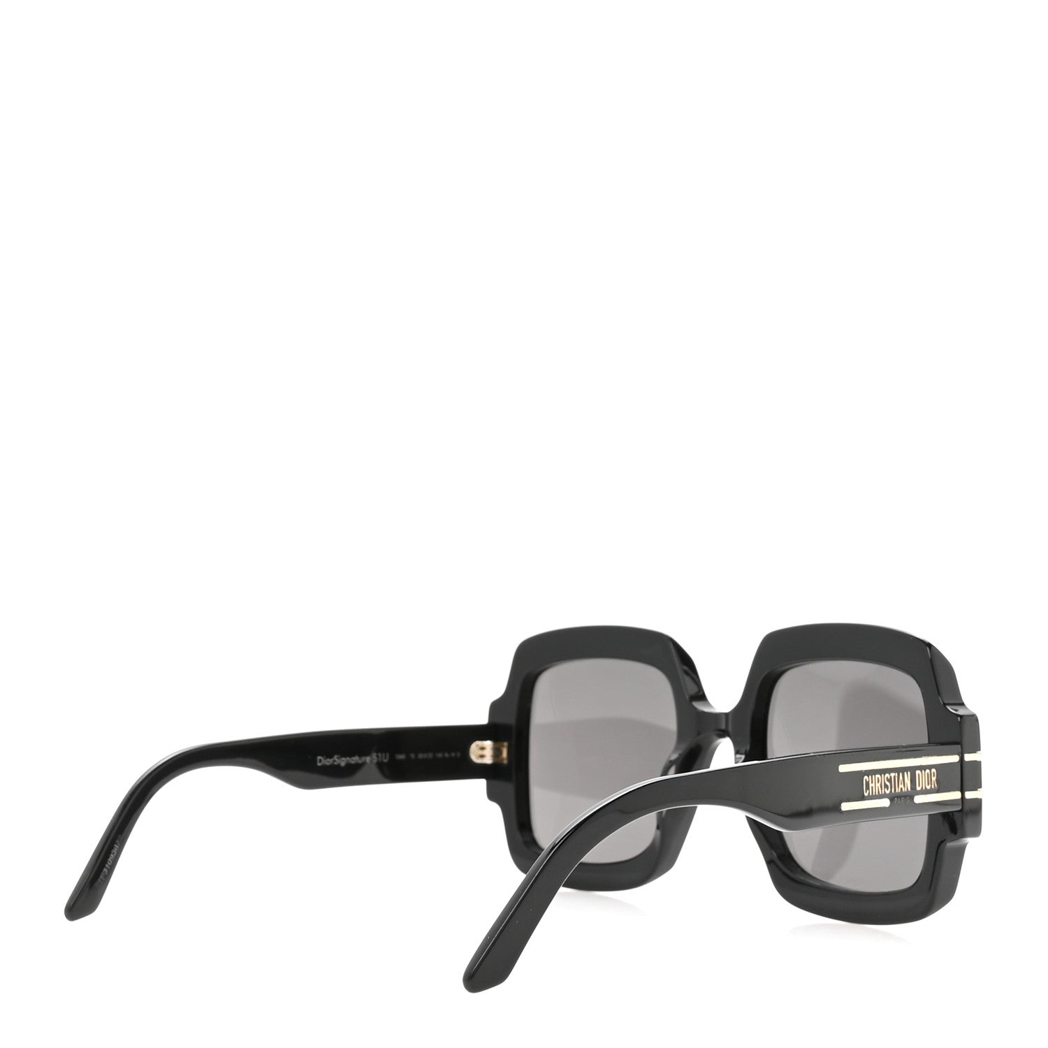 Acetate Diorsignature S1U Square Sunglasses Black