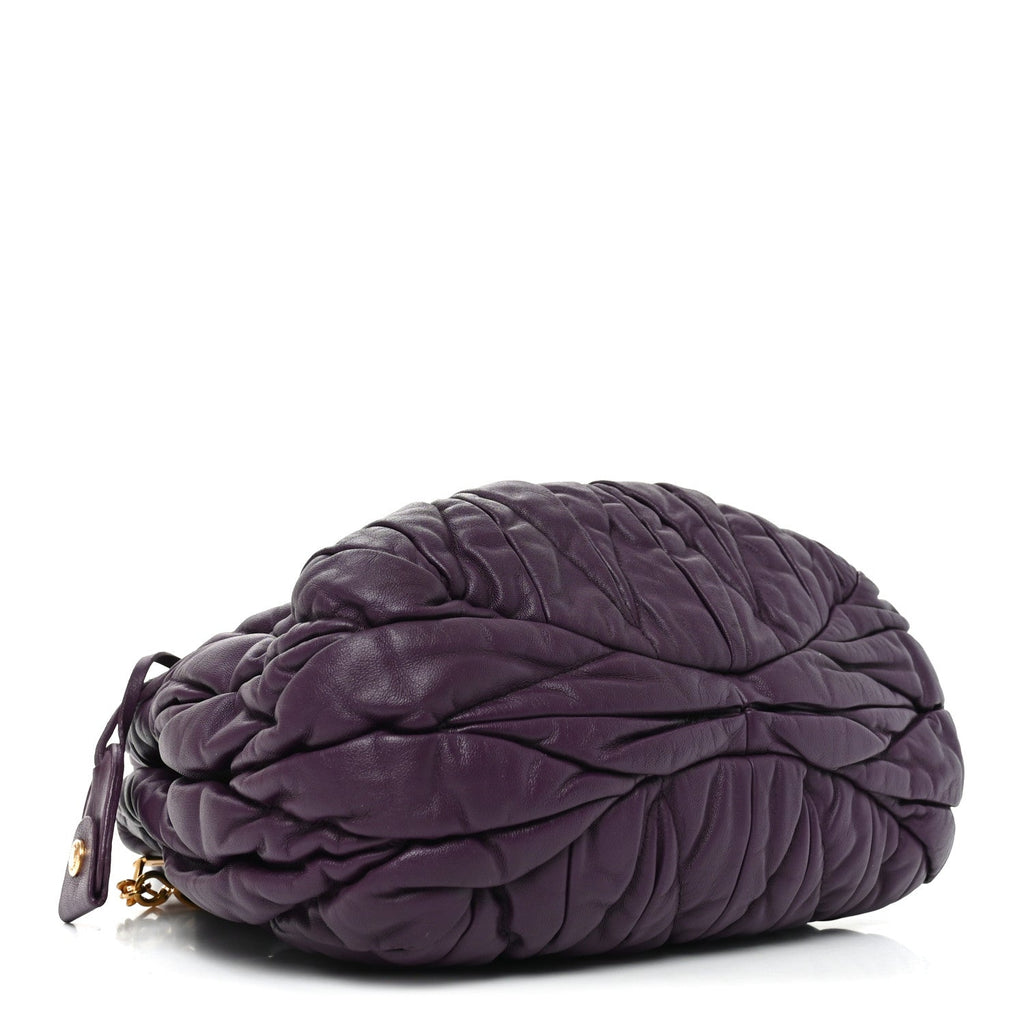 Nappa Matelasse Lux Coffer Bag Purple