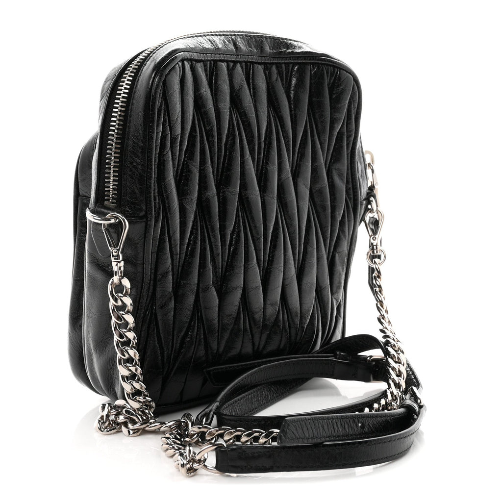 Nappa Matelasse Crossbody Black