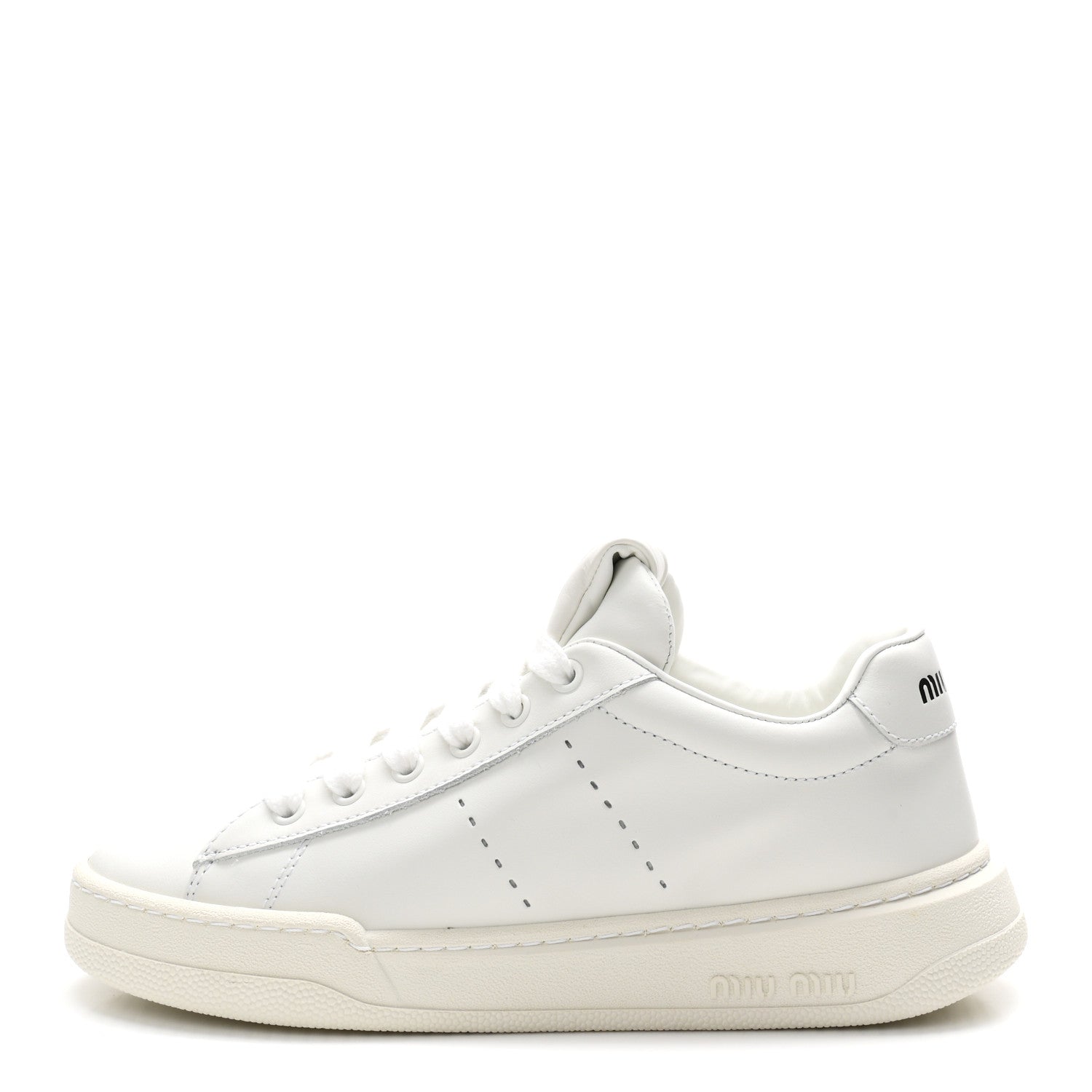 Calfskin Womens Low Top Sneakers 6.5 White