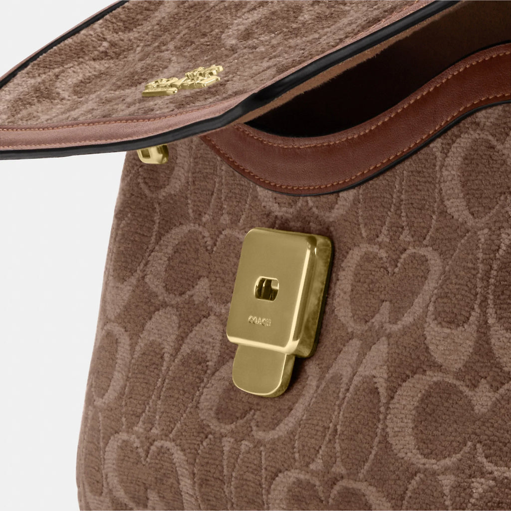 Coach Outlet Etta Small Flap Shoulder Bag In Signature Chenille