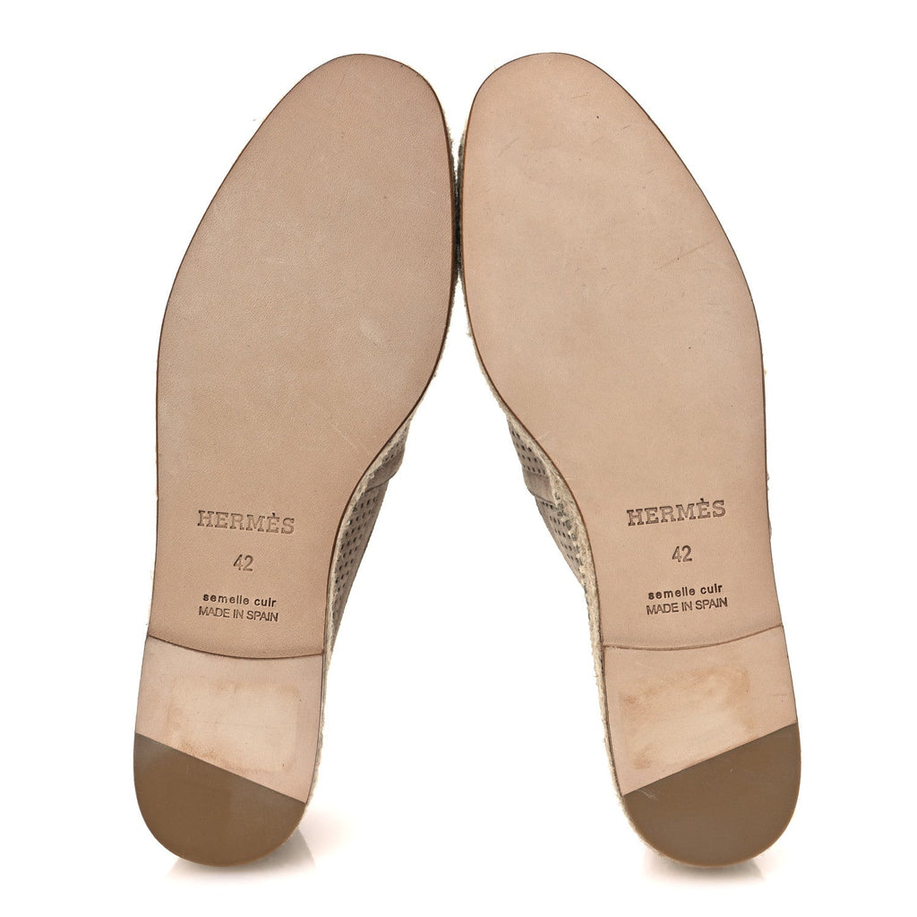 Suede Goatskin Mens Enrique Espadrilles 42 Beige Sable