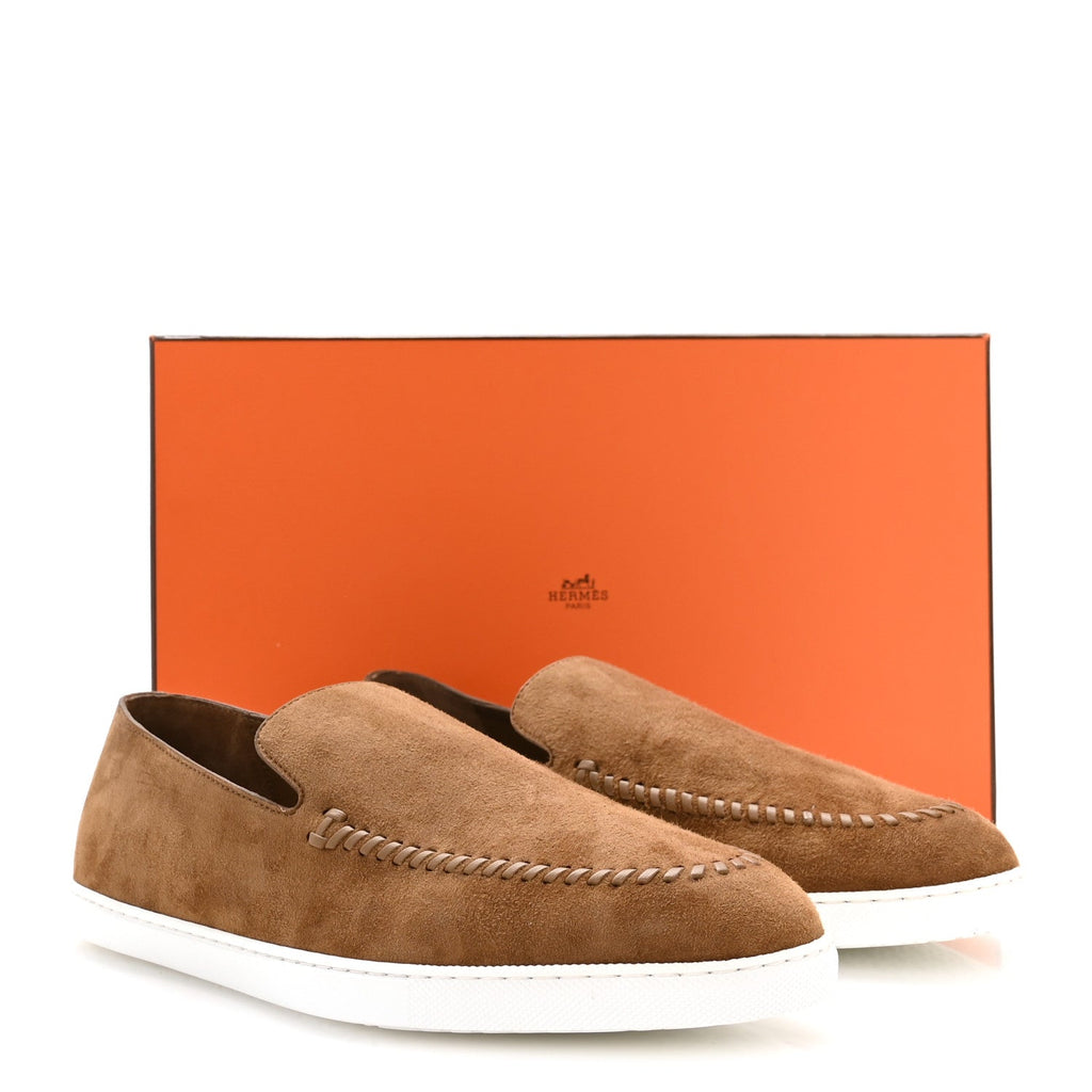 Suede Goatskin Mens Julian Loafers 42 Brun Frume