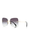 Metal Crystal Sunglasses SMU50W Black Gold