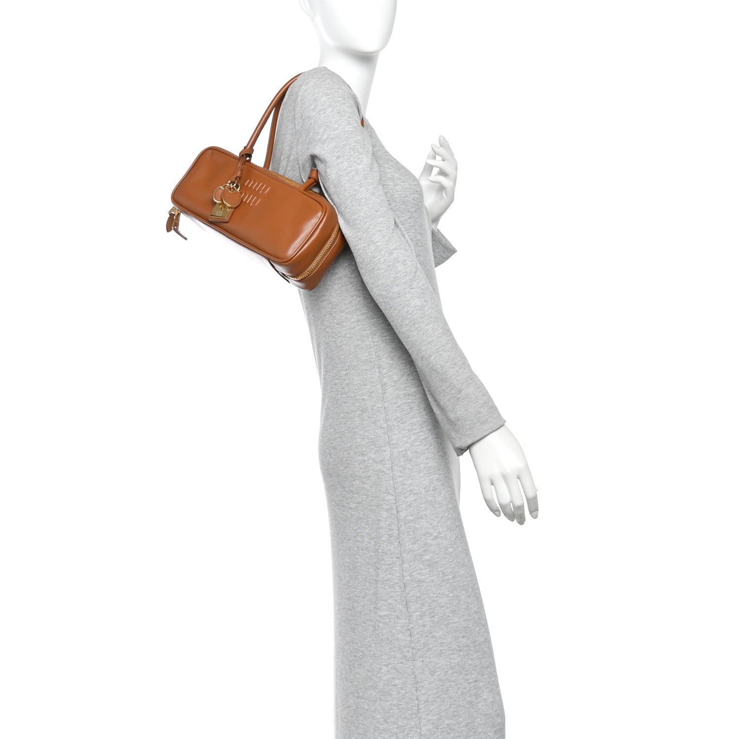 Nappa Small Beau Top Handle Bag Cognac