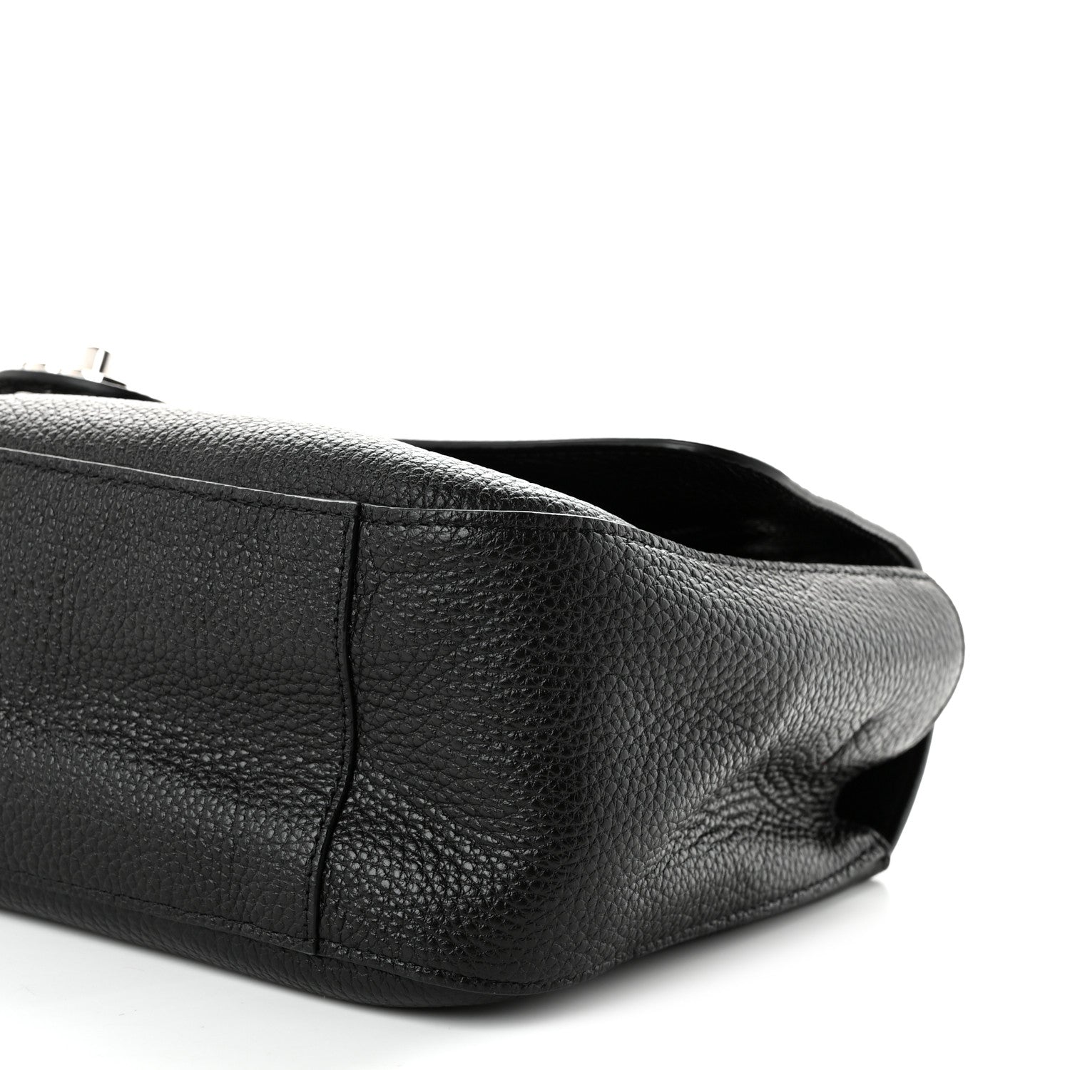 Grained Calfskin Small Souplissimo Maxi Flap Black