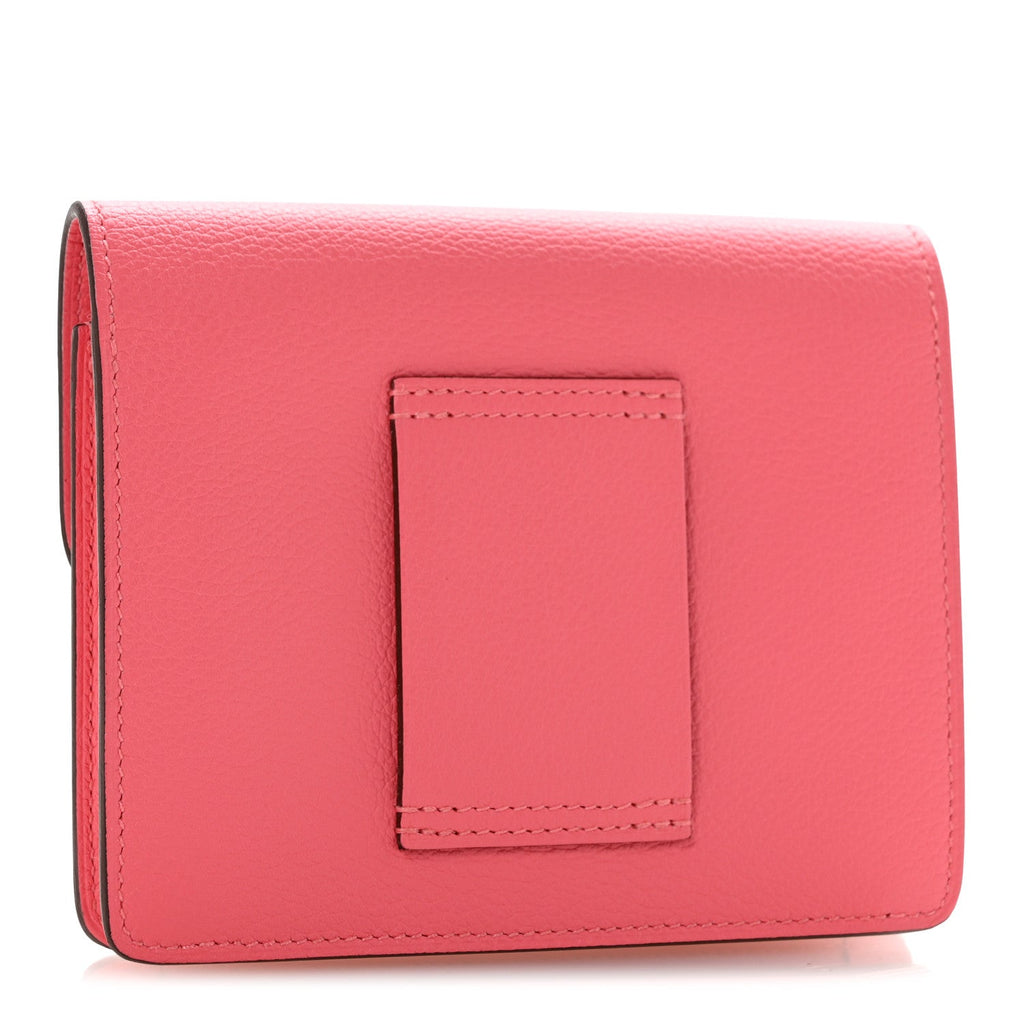 Chevre Mysore Roulis Slim Wallet Rose Azalee