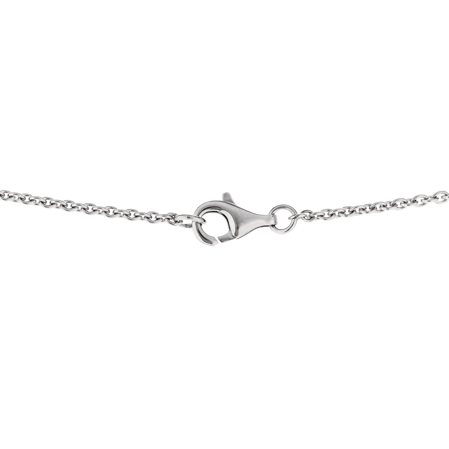 18K White Gold Diamond Bouton de Camelia Pendant Necklace