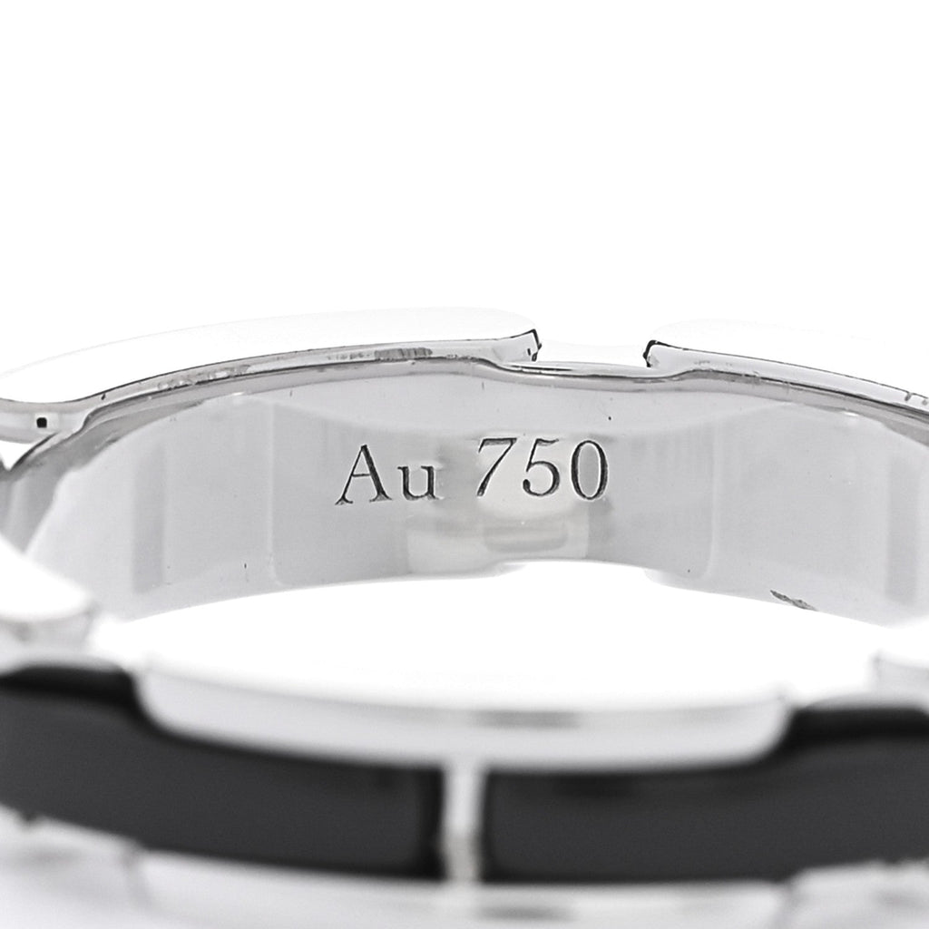 18K White Gold Black Ceramic Small Ultra Ring 59 8.75
