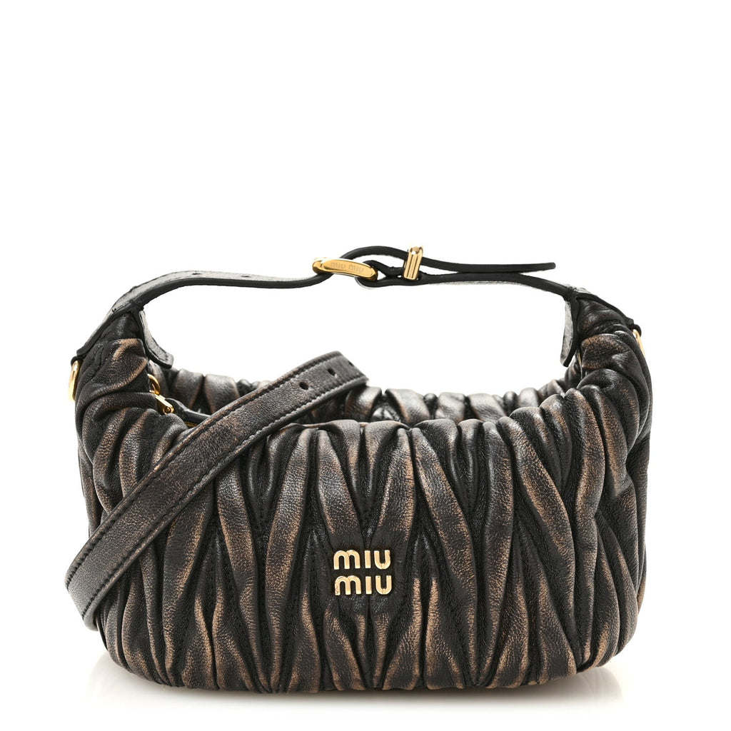 Nappa Matelasse Pouch Sand Coffee