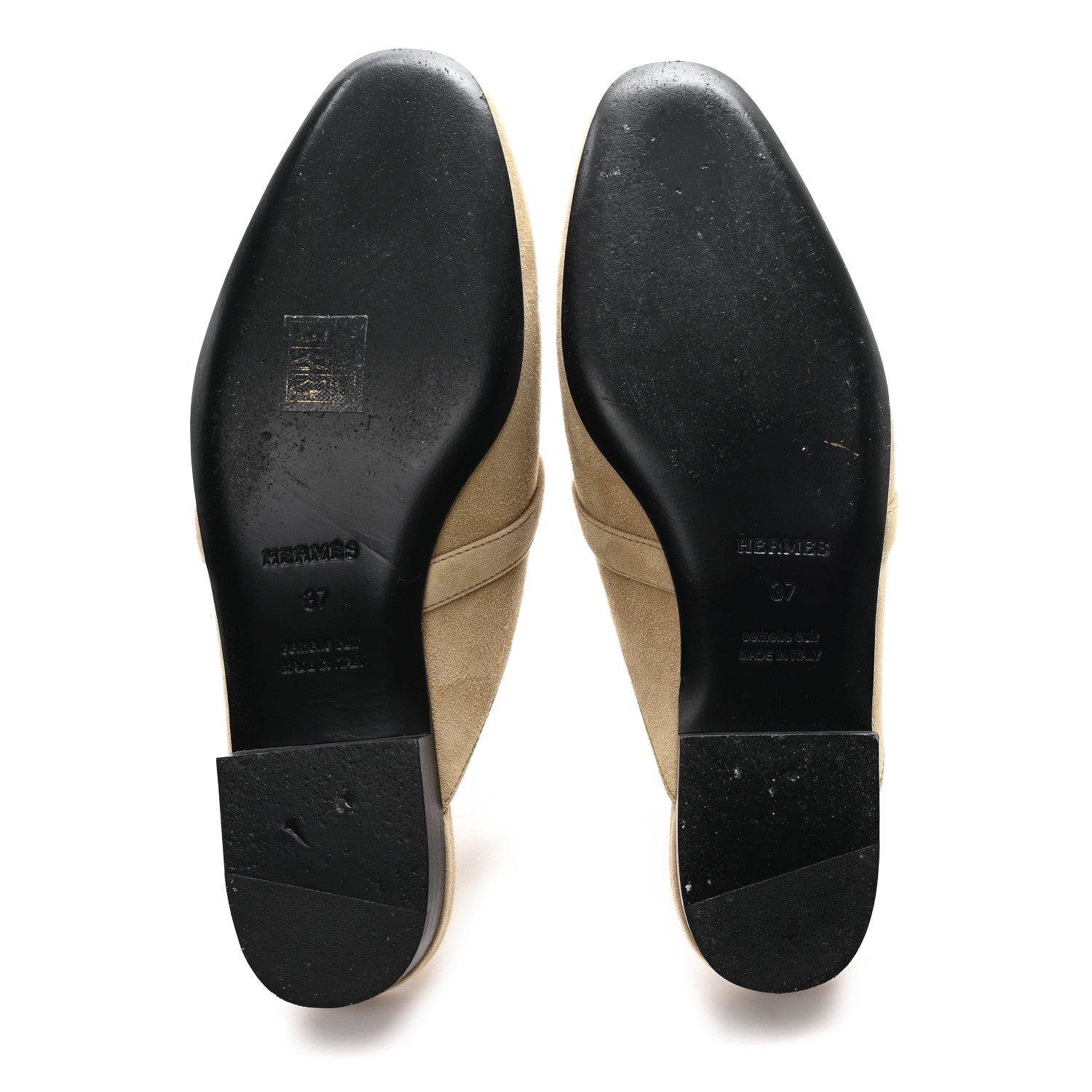 Suede Goatskin Oz Mules 37 Beige Sable