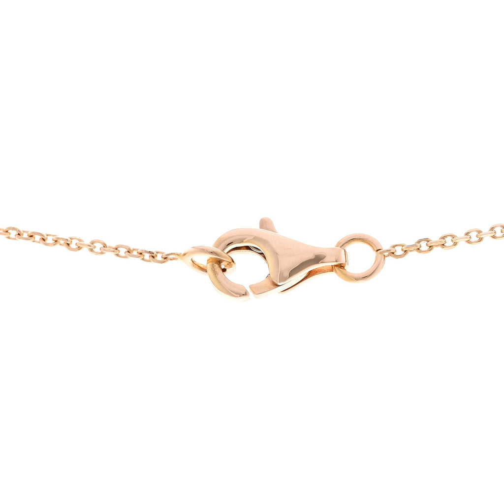 18K Rose Gold Diamond Extrait de Camélia Pendant Necklace