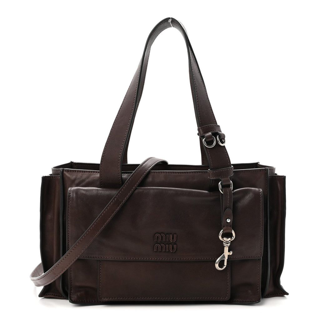 Nappa Utilitaire Shopping Tote Dark Brown