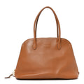 Soft Calf Top Handle Shoulder Bag Cognac